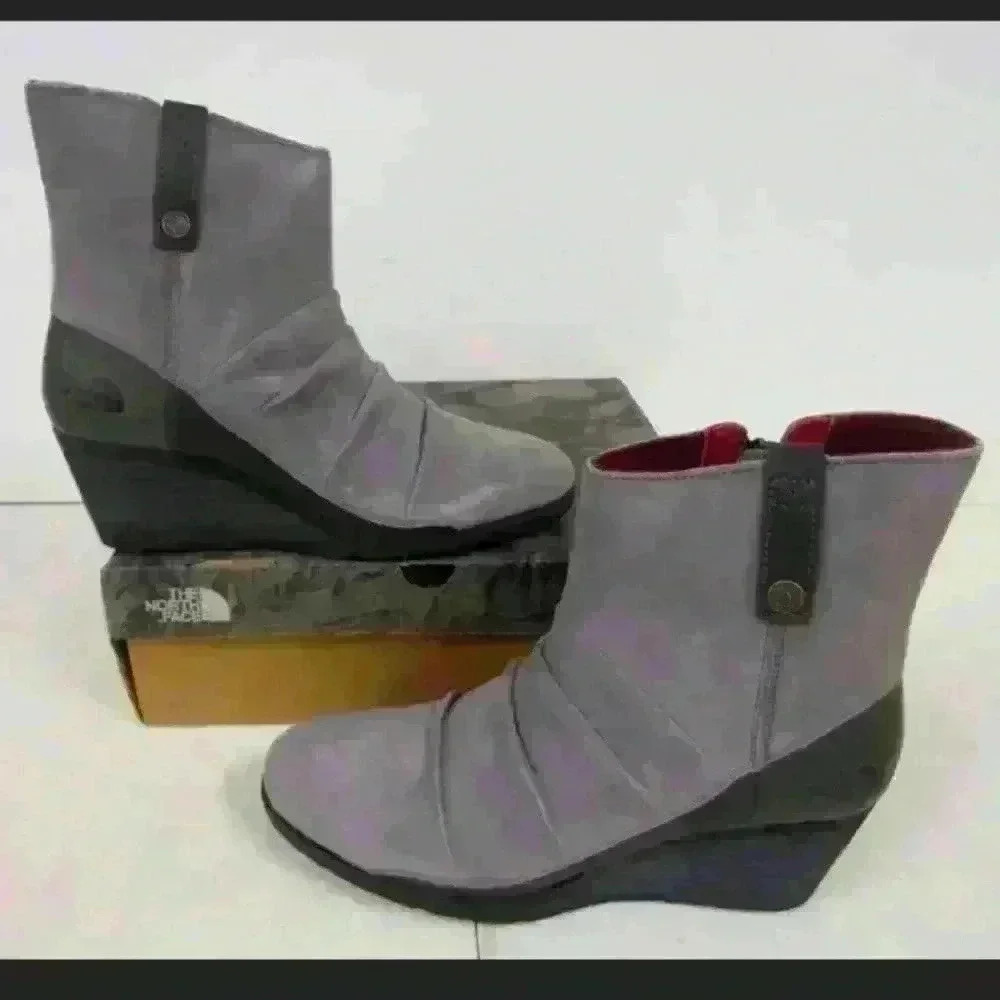 North Face Women's US 8.5 Bridgeton Wedge Zip Boots Smoked Pearl Grey